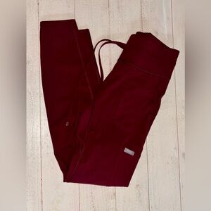 NWT! Figs Seville Burgundy ScrubLeggings